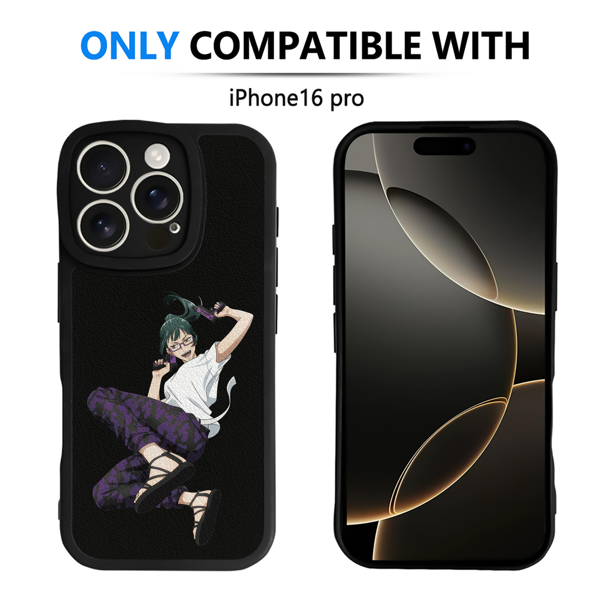 （画像用） 呪術廻戦 Jujutsu Kaisen 【iPhone 16シリーズ対応】シリコンスマホケース（レザー調） 材質：シリコン